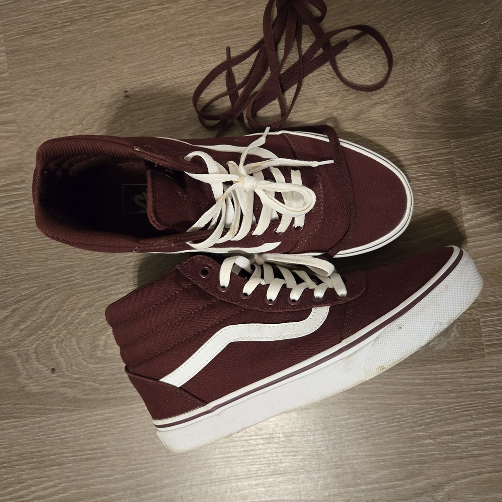 Vans Burgundy High-Top Sneakers